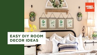 Easy DIY Room Decor Ideas – Bohemian amp Farmhouse  Hobby Lobby® [upl. by Loria]