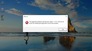 How to Fix Vulkan1dll Missing Error [upl. by Eelac206]