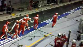 Massas pit accident at Singapore F1 2008 Spectator cam view [upl. by Ymerej]