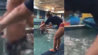 Video Shows Mom Throwing 9MonthOld Into Pool [upl. by Vine180]