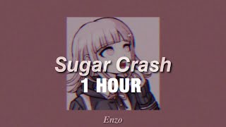 1 HOUR ElyOtto  SugarCrash  slowed  reverbed [upl. by Ahsaeym]