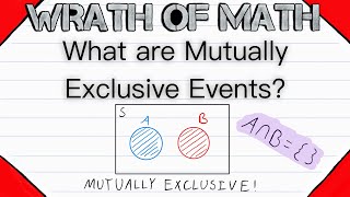 What are Mutually Exclusive Events  Probability Theory Disjoint Events [upl. by Phillipp]