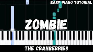 The Cranberries  Zombie Easy Piano Tutorial [upl. by Longfellow63]