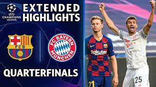 Barcelona vs Bayern Munich  Champions League Quarterfinal Highlights  UCL on CBS Sports [upl. by Neyud]