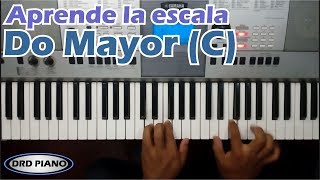 Aprende fácil la escala de Do Mayor C con acordes en Piano [upl. by Chicoine]