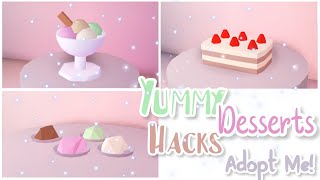 Yummy Desserts Hacks 🍨🍰  Adopt Me Building Hacks ROBLOX [upl. by Stevie]