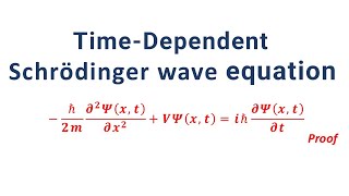 Time Dependent Schrodinger wave equation Proof derivation [upl. by Bourne765]