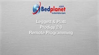 Leggett amp Platt Prodigy 20 Remote Programming [upl. by Arhsub]