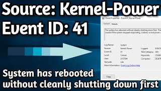 Fix Random Shutdown  Kernel Power Event ID 41 [upl. by Nor]