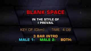 I prevail blank space karaoke [upl. by Trinetta]