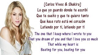 Carlos Shakira  La Bicicleta  Lyrics English and Spanish  The bicycle  Translation amp Meaning [upl. by Stent]