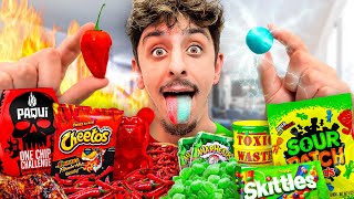 Eating the Worlds Spiciest VS Sourest Food  Challenge [upl. by Molloy]