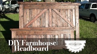 Farmhouse Headboard  DIY  How to [upl. by Corie]