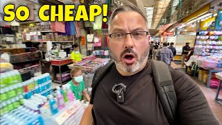 Shopping At The CHEAPEST Market In Bangkok Thailand [upl. by Riem320]