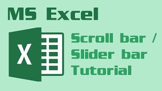 Microsoft Excel Scroll bar  slider bar tutorial [upl. by Gasser]