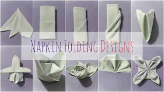 10 EASY NAPKIN FOLDS [upl. by Ttocserp727]