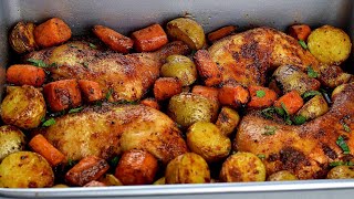 PERFECT ROASTED CHICKEN AND POTATOES BAKED CHICKEN AND POTATOES [upl. by Hamal824]