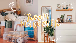 the cosiest bedroom makeover ✨  aesthetic  functional diy [upl. by Ecnatsnoc]