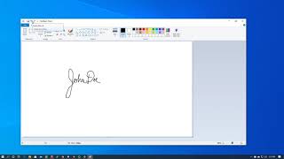 Creating a Digital Signature in Paint [upl. by Aneliram]