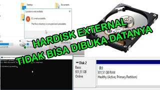 CARA MEMPERBAIKI HARDISK EXTERNAL RAW ATAU NOT ACCESSIBLE [upl. by Anniken313]