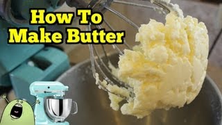 How To Make REAL BUTTER in a KitchenAid Mixer [upl. by Ainedrag]