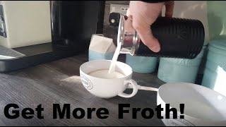 How to Get More Froth from Your Nespresso Coffee Aeroccino  Nespresso tips and help [upl. by Prudhoe25]