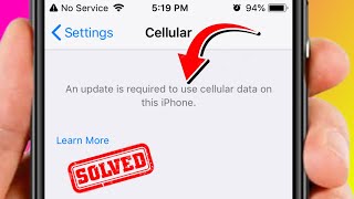 An Update is Required to Use Cellular Data on this iPhone [upl. by Perseus]