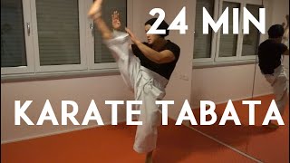 24 min TABATA Karate workout  real time training  TEAM KI [upl. by Sanders]