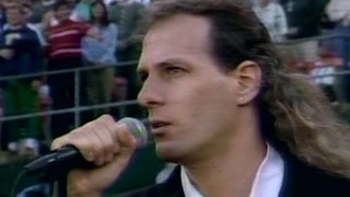 1990WS Gm4 Michael Bolton sings national anthem [upl. by Morissa]