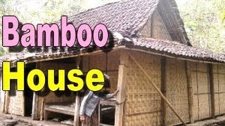 RUMAH GEDEK  Traditional BAMBOO HOUSE in Java Indonesia  Rumah Tradisional Jawa HD [upl. by Nerret164]