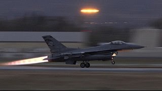 Powerful F16 Afterburner Takeoff [upl. by Eadrahc]