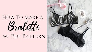 How To Make A Simple DIY Bralette A Step BY Step SewAlong Tutorial [upl. by Alda]