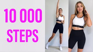 10000 Steps Indoor Workout  Calorie Burning Knee friendly No Jumping Cardio Walking Workout [upl. by Alexio823]