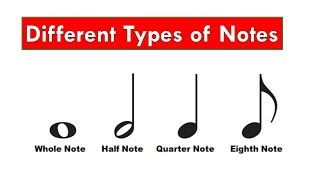 Music Theory For Beginners  Different Types of Notes  Whole Half Quarter 8th and 16th Notes [upl. by Mossberg]