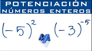 Potenciacion de numeros enteros [upl. by Eiramac]