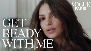 Emily Ratajkowski learns how to do a French girl hairstyle  Get Ready With Me  Vogue Paris [upl. by Tayib]