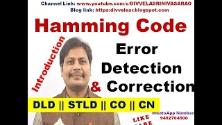 Hamming Code  Error Detection Code  Error Correction Code  Introduction  DLD  STLD  CN [upl. by Yadroc39]