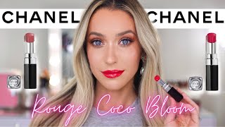 NEW CHANEL ROUGE COCO BLOOM LIPSTICK UNBOXING amp REVIEW [upl. by Rubens452]