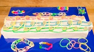 Rainbow Loom Cake from Cookies Cupcakes and Cardio [upl. by Iong]