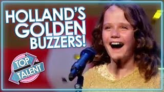 Hollands Best GOLDEN BUZZERS  Top Talent [upl. by Nerred683]