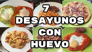 7 Desayunos con Huevo Desayunos Faciles y RapidosFABI CEA [upl. by Brownley]