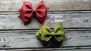 Moño Sencillo Para Principiante  Como Hacer Moños Para el Cabello de Listón  Ribbon Bow [upl. by Stafford494]