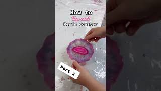 How to top coat resin coaster 1 minute tutorial [upl. by Saidee]