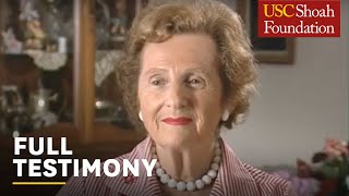 Jewish Survivor Irma Illes Full Testimony  USC Shoah Foundation [upl. by Labotsirc202]