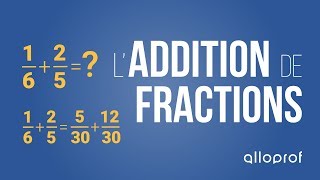 Laddition de fractions  Mathématiques  Alloprof [upl. by Brocklin]