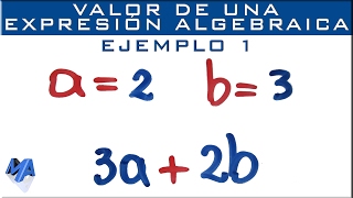 Valor numérico de expresiones algebraicas  Ejemplo 1 [upl. by Lleznod]