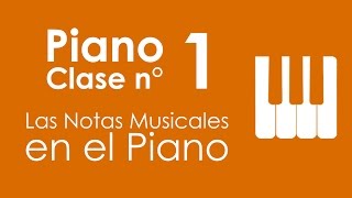 Las Notas Musicales en el Piano  Piano Clase 1 [upl. by Geno]