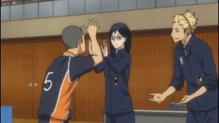 Haikyuu Tanaka highfives kiyoko [upl. by Roanna]