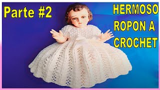 VESTIDO  ROPON a GANCHILLO para niño Dios  parte 2 [upl. by Sibel]