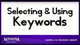 Selecting amp Using Keywords [upl. by Yma]